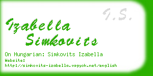 izabella simkovits business card